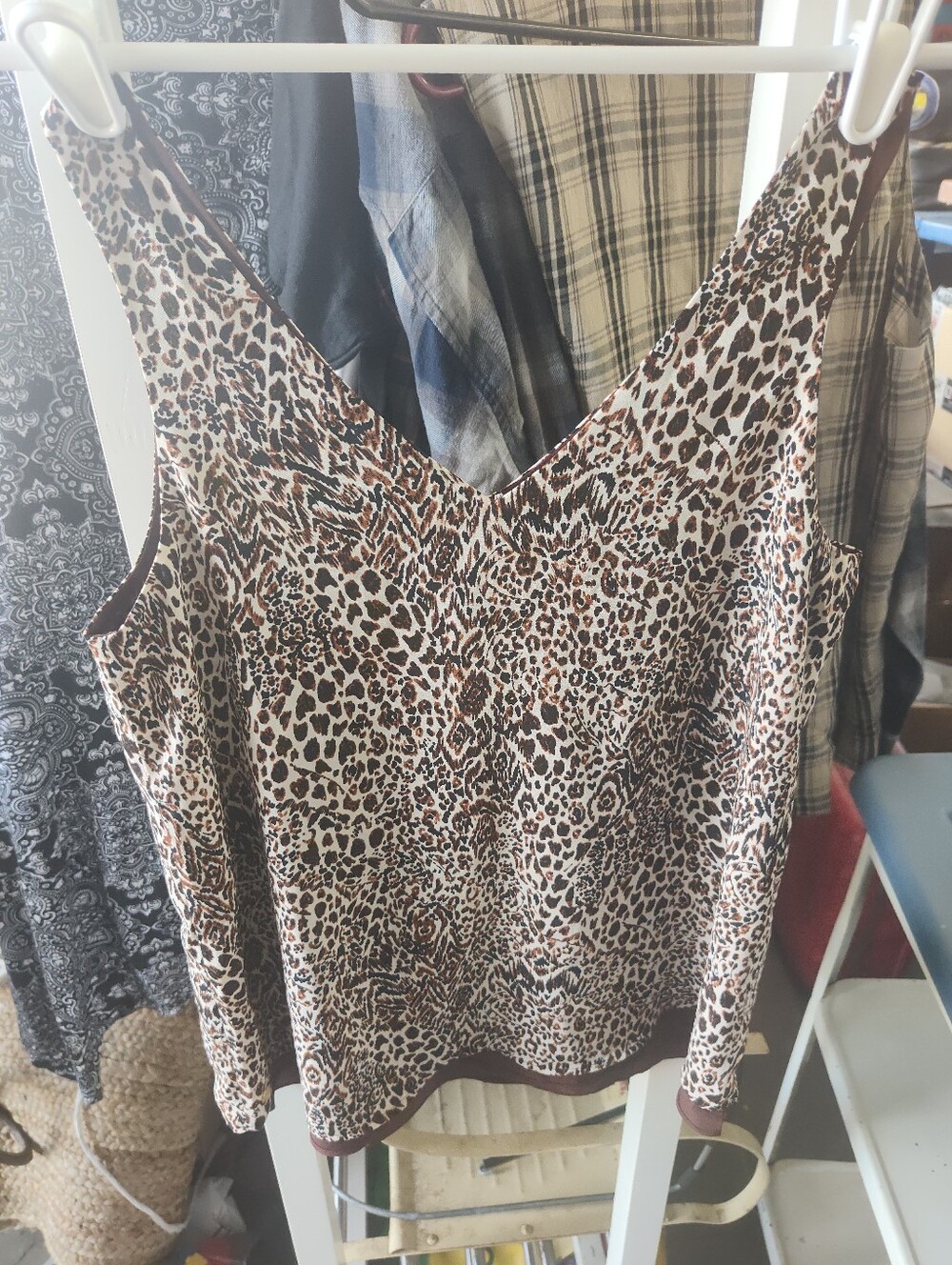 Lilly Pulitzer Leopard Print V-Neck Camisole - Brown/Cream